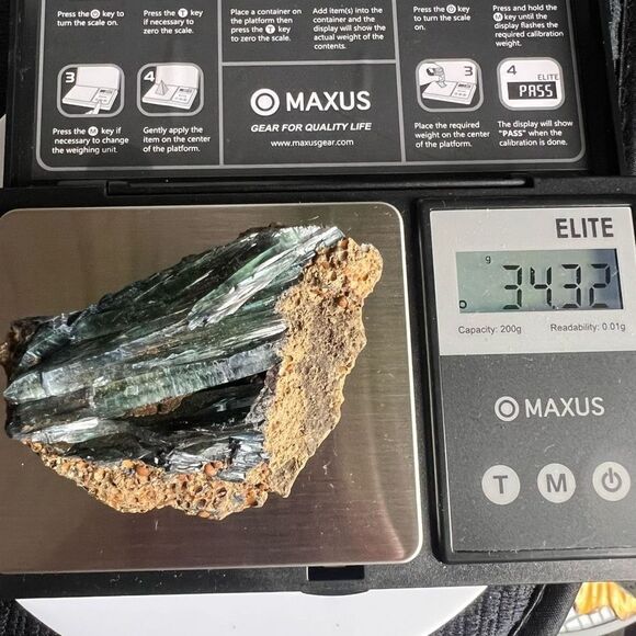 Rare Natural Raw Vivianite Crystal Specimen on Matrix - Picture 13 of 14